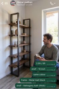 🔥 Stylish Bookshelf for Modern Homes & Offices (Metal + Wood)