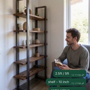 🔥 Stylish Bookshelf for Modern Homes & Offices (Metal + Wood)