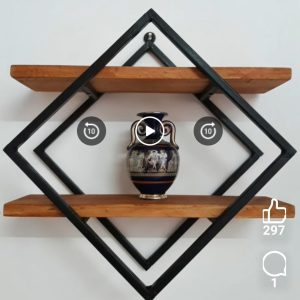 Wall shelf (Metal+Wood) Heavy-duty